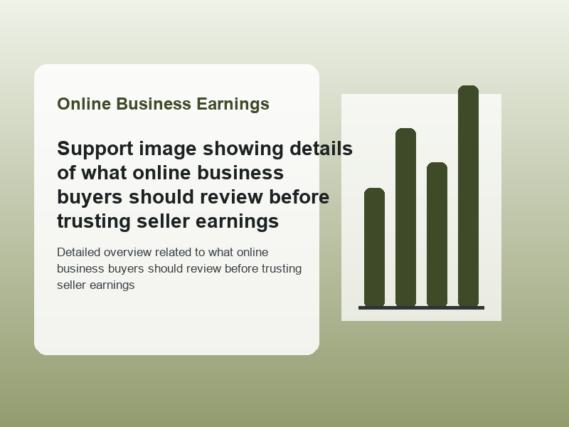 Detailed overview related to what online business buyers should review before trusting seller earnings