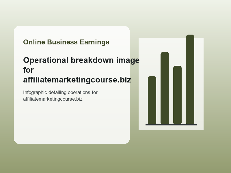 Infographic detailing operations for affiliatemarketingcourse.biz